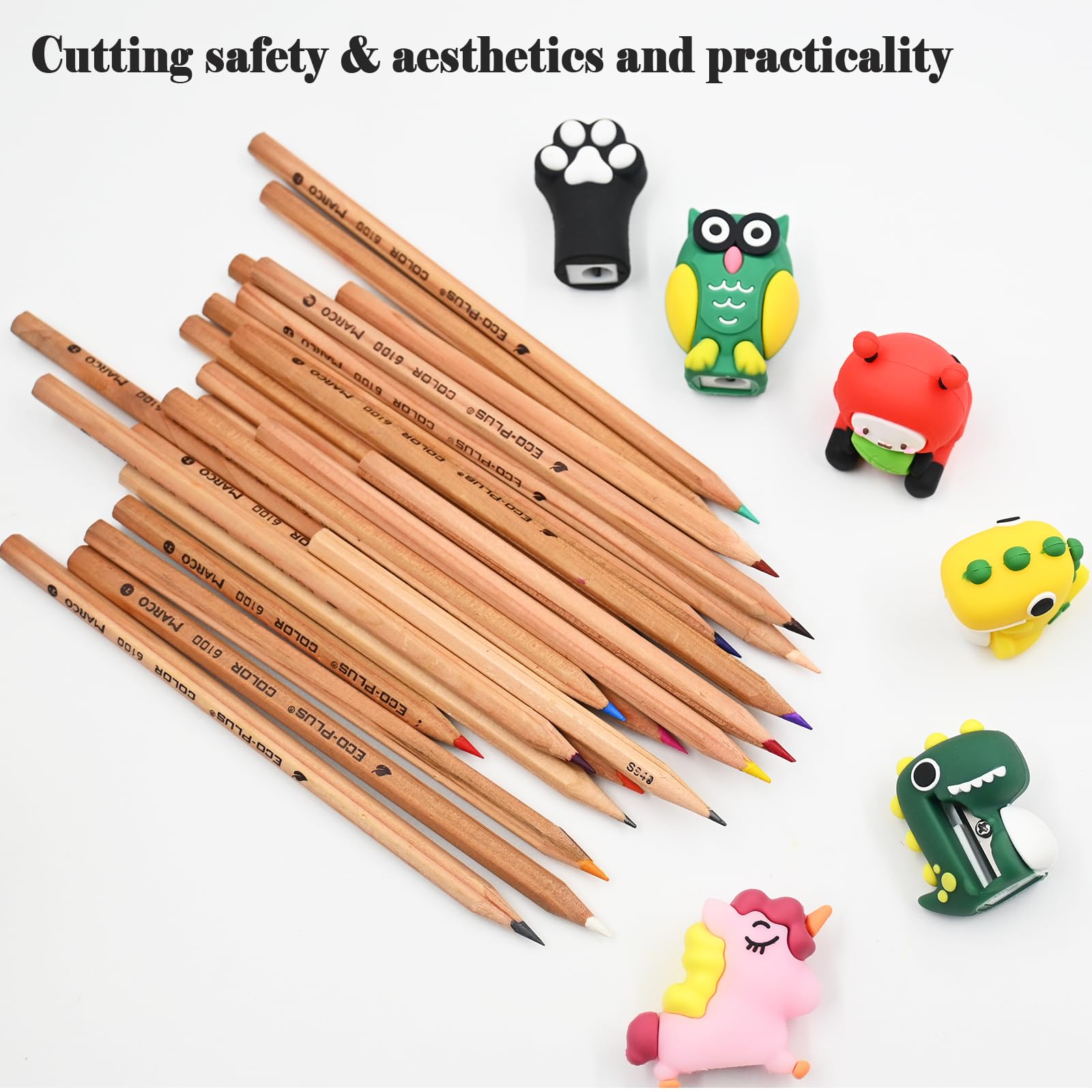 6 sacapuntas con diseño de animales de dibujos animados para niños, sacapuntas Kawaii pequeño, sacapuntas novedoso para estudiantes, regalos de papelería, suministros de oficina escolar