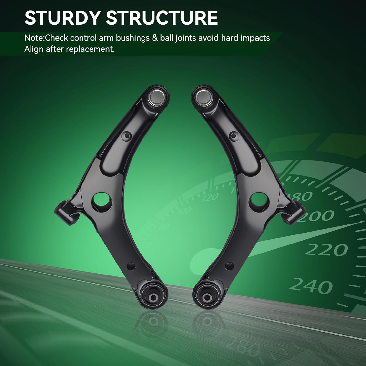 Front Lower Control Arm and Ball Joint Assembly Compatible Mitsubishi RVR Outlander Sport Lancer Driver Passenger Side AUQDD 2PCS K620548 K620549 Left Right Professional Suspension
