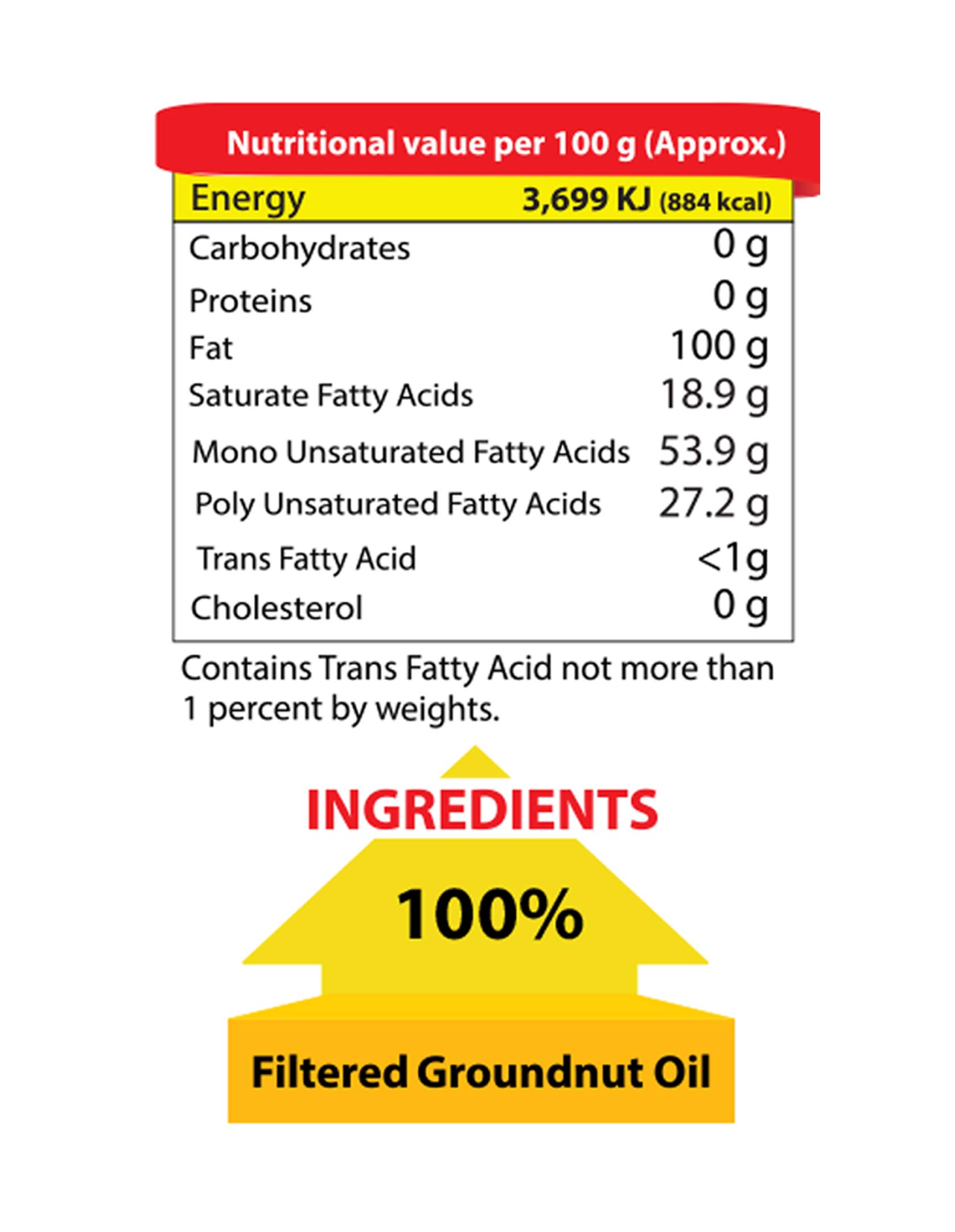 Mr.Gold Groundnut Oil Pouch, 1 L | Pure | Natural | No preservatives | No artifical fragrances- Total 1L - Image 3 thumbnail