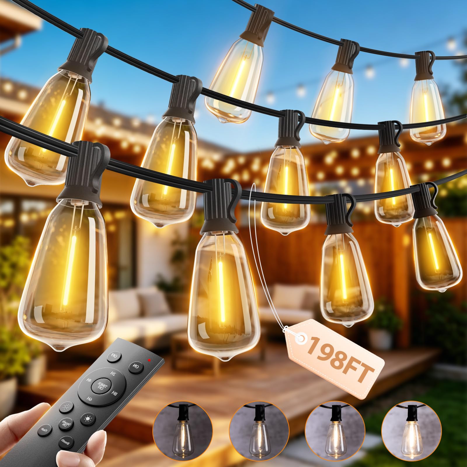 addlon 198FT String Lights
