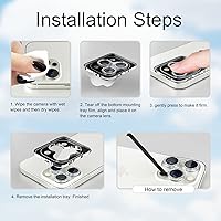 Vista 220 de Misea [3+1] for iPhone 14 Pro/iPhone 14 Pro Max Camera Lens Protector Bling, 9H Tempered Glass Camera Cover Screen Protector Metal Individual Ring