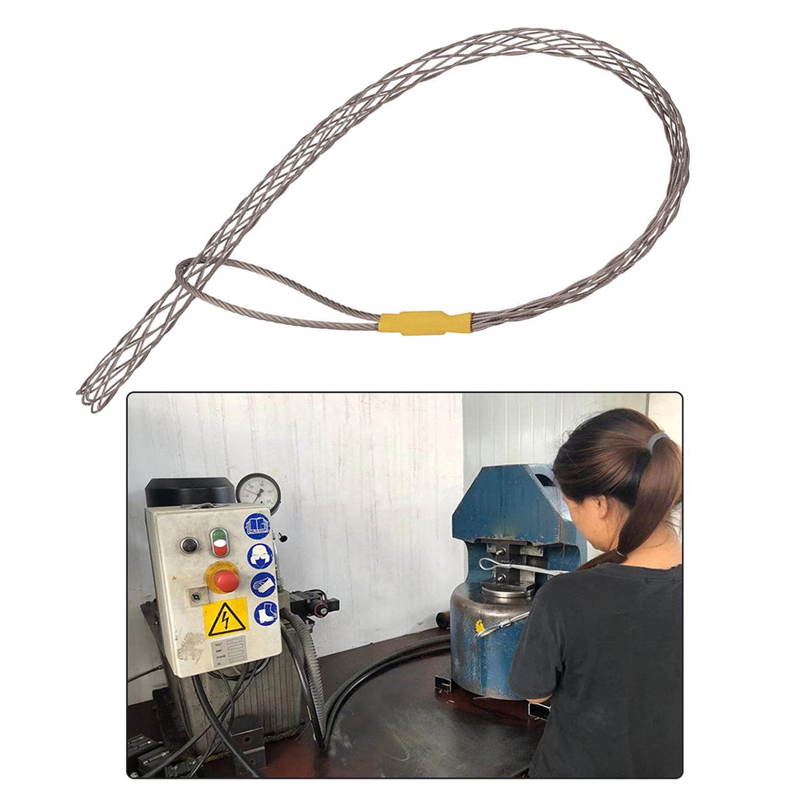 oshhni 1 Stück Drahtkabel Elektrische Antislip Kabelzubehör, Gewebter Kabelmantel Flexibel, Kabelhülle Gute Flexibilität, Kabelschlauch Zuschneidbar für Dekorationshäuser Hause Büro - 18-25mm