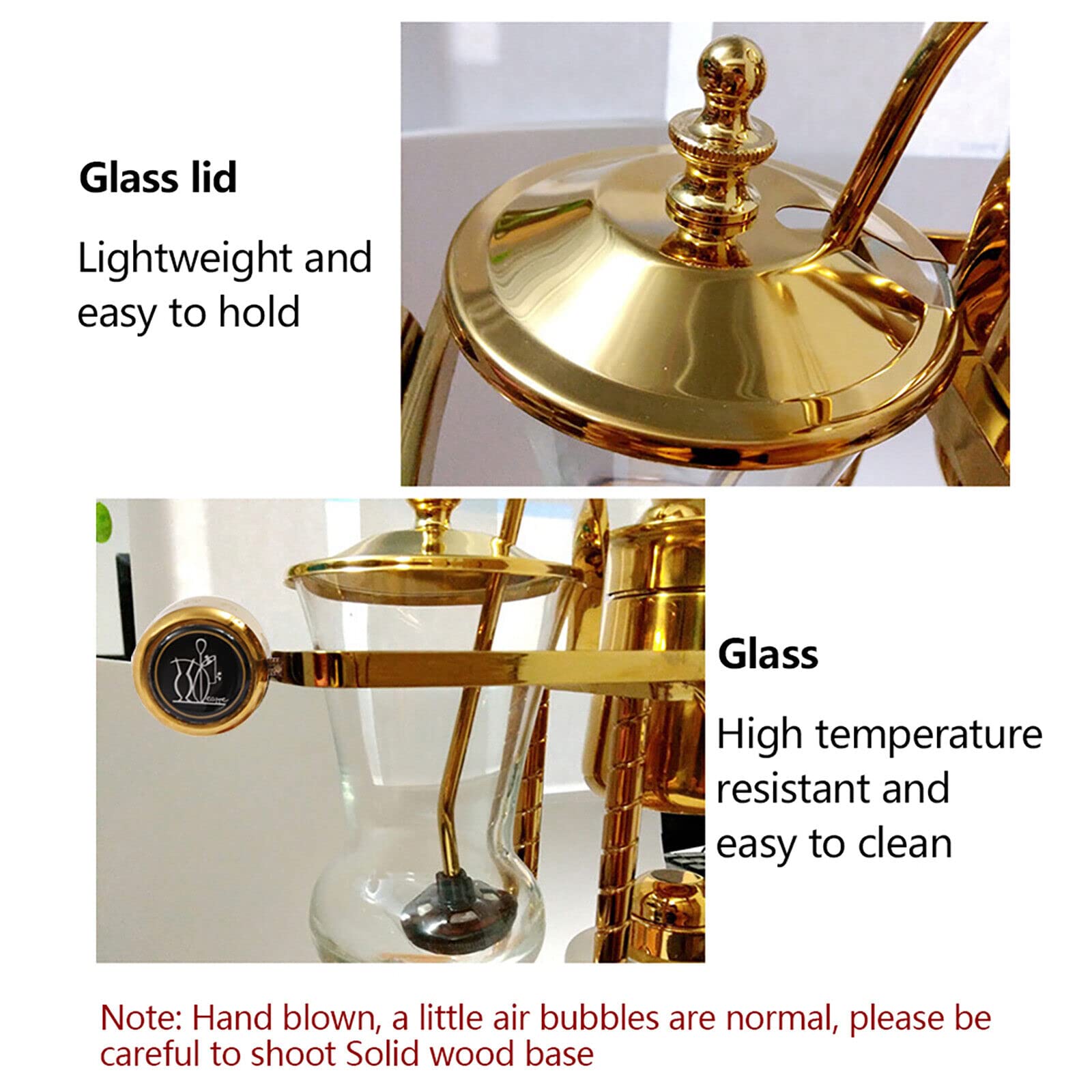 Siphon Balance Kaffeemaschine 400ml Siphon Kaffeemaschine Set Belgische Siphon Kaffeemaschine Vakuum-Kaffeebereiter Kaffee- und Teebrüher