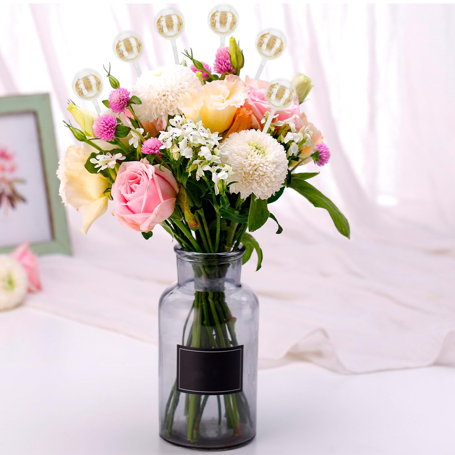 Homoyoyo Schokoladenkugelhalter aus PVC 100 Stück Transparent Süßigkeiten Verpackung für Blumensträuße Basis für Pralinen Bouquets Praktische Süßigkeiten Dekoration
