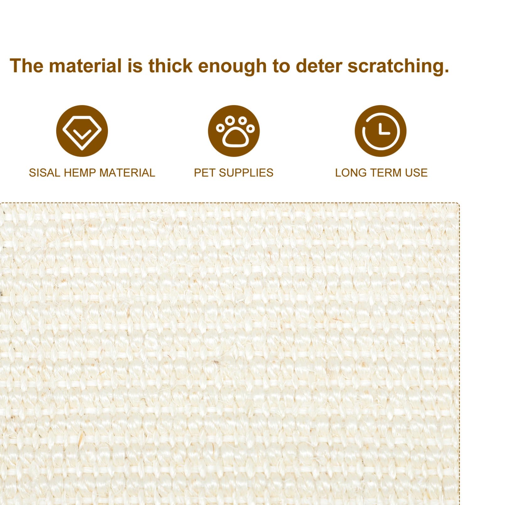 Lurrose Protector Sisal de Garra para Gatos para Sofá Antiarañazos Funda Resistente Funcional y Adecuado para Oficina y Hogar