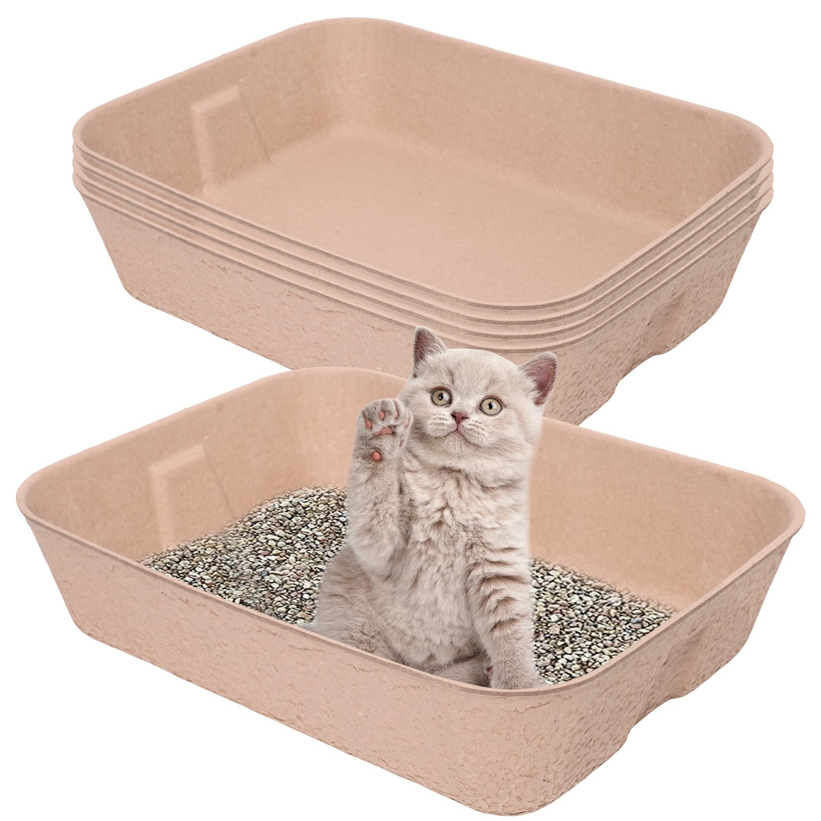 LAPEQQIOJEJ 5 Pack Disposable Litter Box