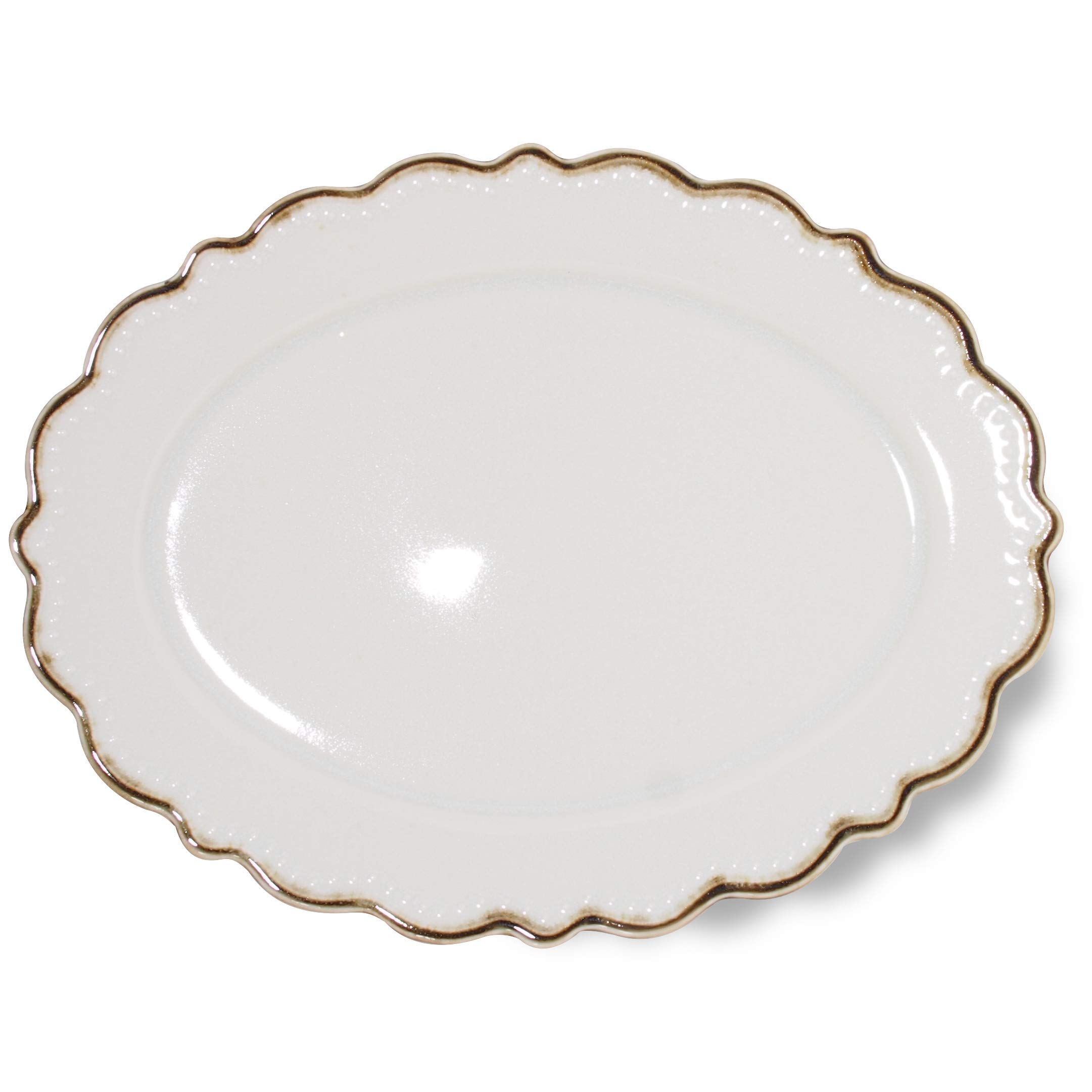 Minoru Pottery Omnis Oval Plate L SABI Rust 28.5 x 22 x 2.2 cm