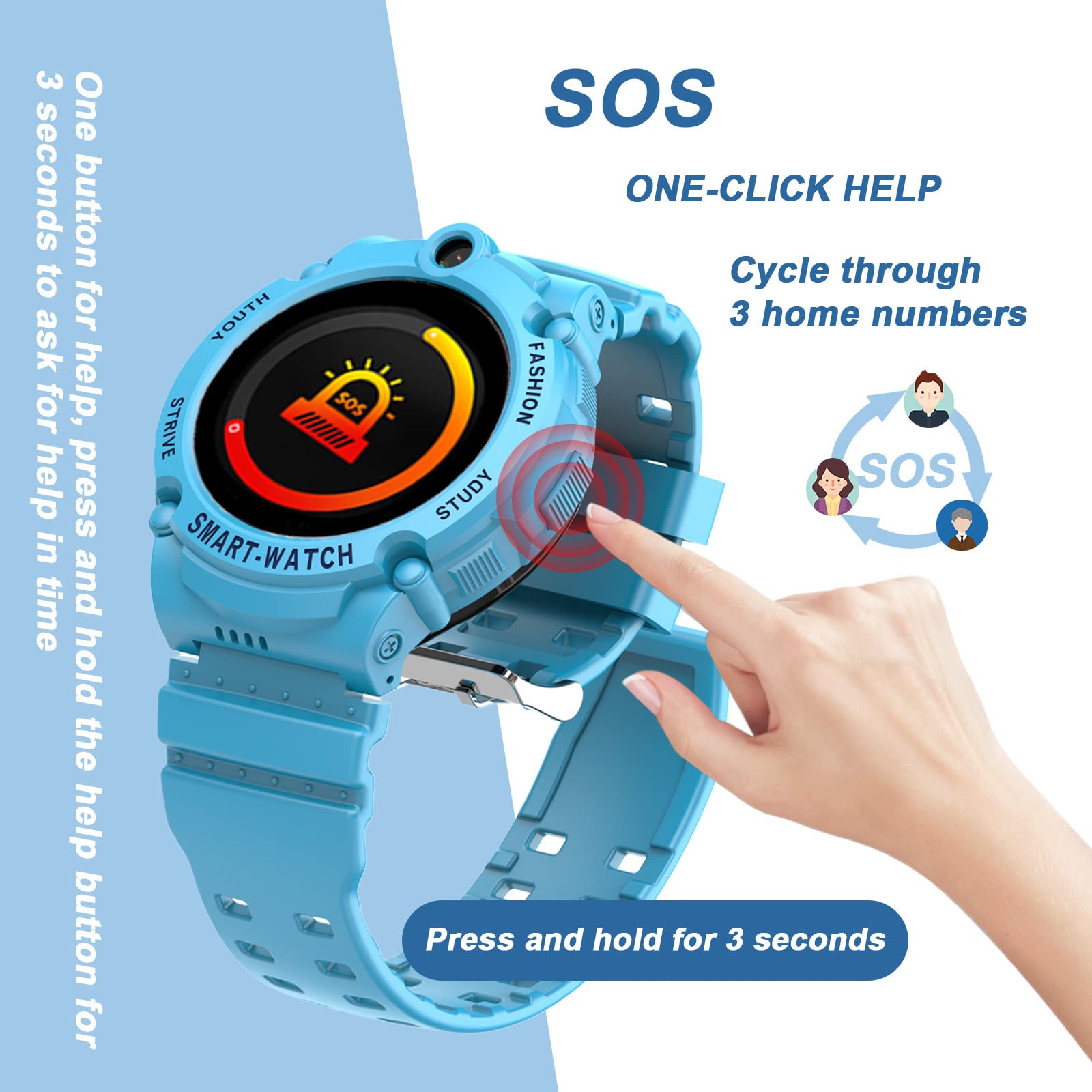 PTHTECHUS 4G Reloj Inteligente teléfono para niños y niñas,HD Toque PTHTECHUS 4G Reloj Inteligente teléfono para niños y niñas,HD Toque