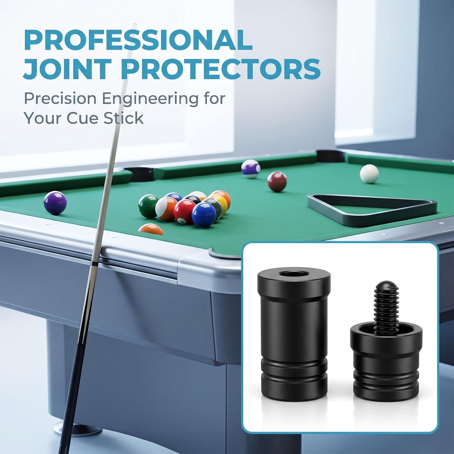 Tyqour Pool Cue Joint Protector 5/16x18 Essential Pool Cue Accessories image 5