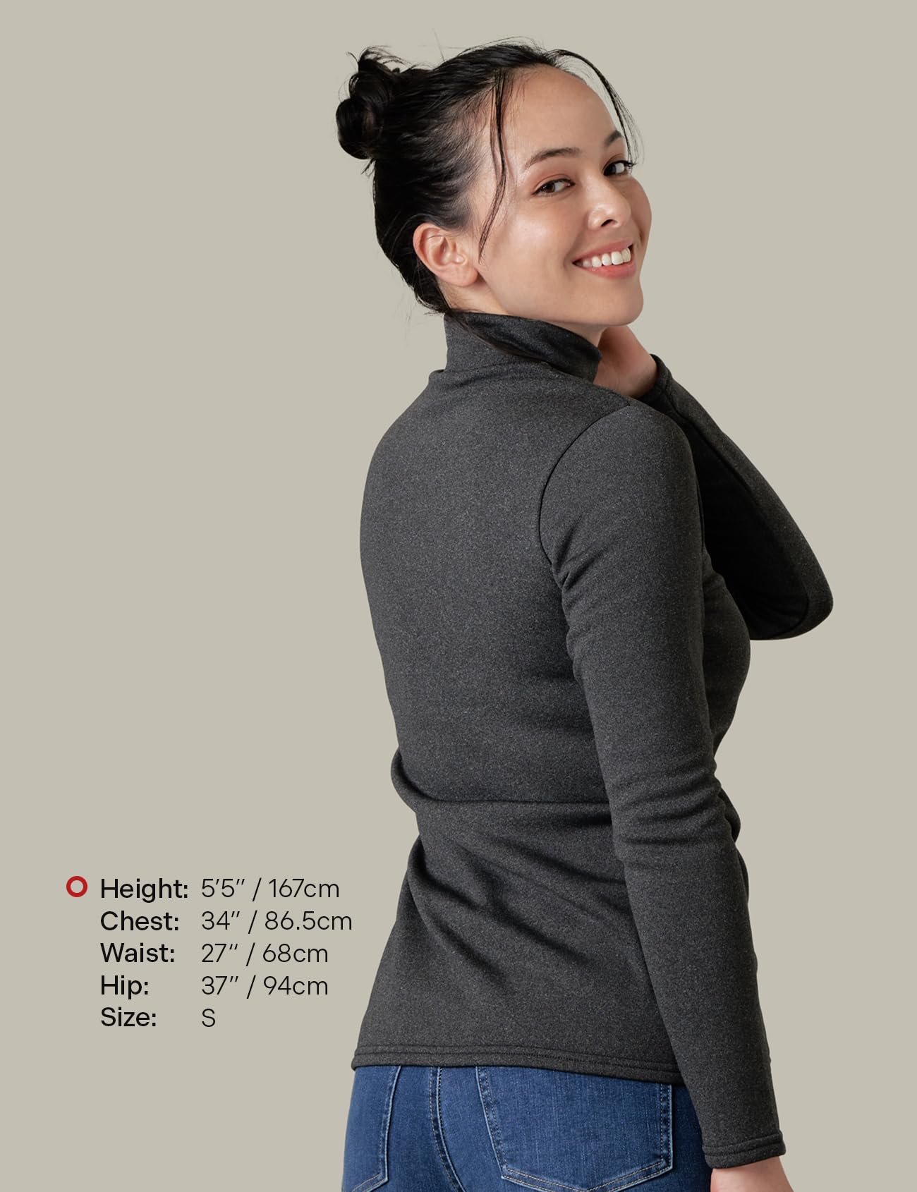 LAPASA Donna Maglia Termica Collo a Lupetto L87 L89 - Abbigliamento Termico Traspirante a Maniche Lunghe Fodera in Pile Strato Base