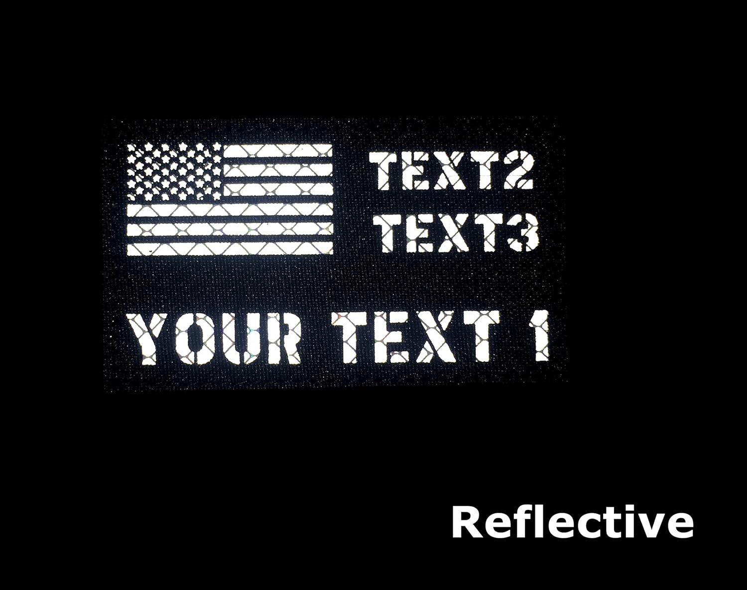 JUJUPUPS Custom 2x3.5 inch Reflective US USA American Flag Patch Tactical Vest Patch callsign Patch (Ameican Flag)