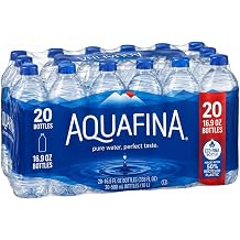 Aquafna Purified Drinking Water 16.9 Pure, Refreshing Hydration- Generic 16.9 Fl Oz Pack of 20