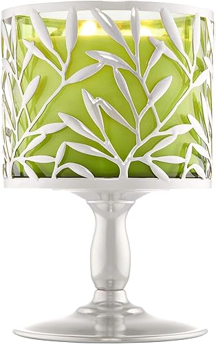 Bath and Body Works - Portavelas con pedestal de hoja de vid de 3 mechas