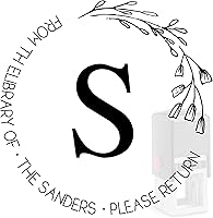 Vista 2 de Sello de libro personalizado, más de 12 diseños, Ex Libris, de The Library of Stamp, sello redondo para profesores (libro 2)