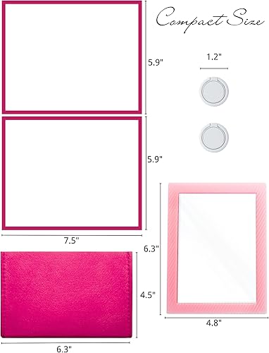 Vista 15 de Espejo magnético para casillero escolar, kit de 5 accesorios de casillero con espejo magnético, tablero de borrado en seco, soporte para bolígrafo