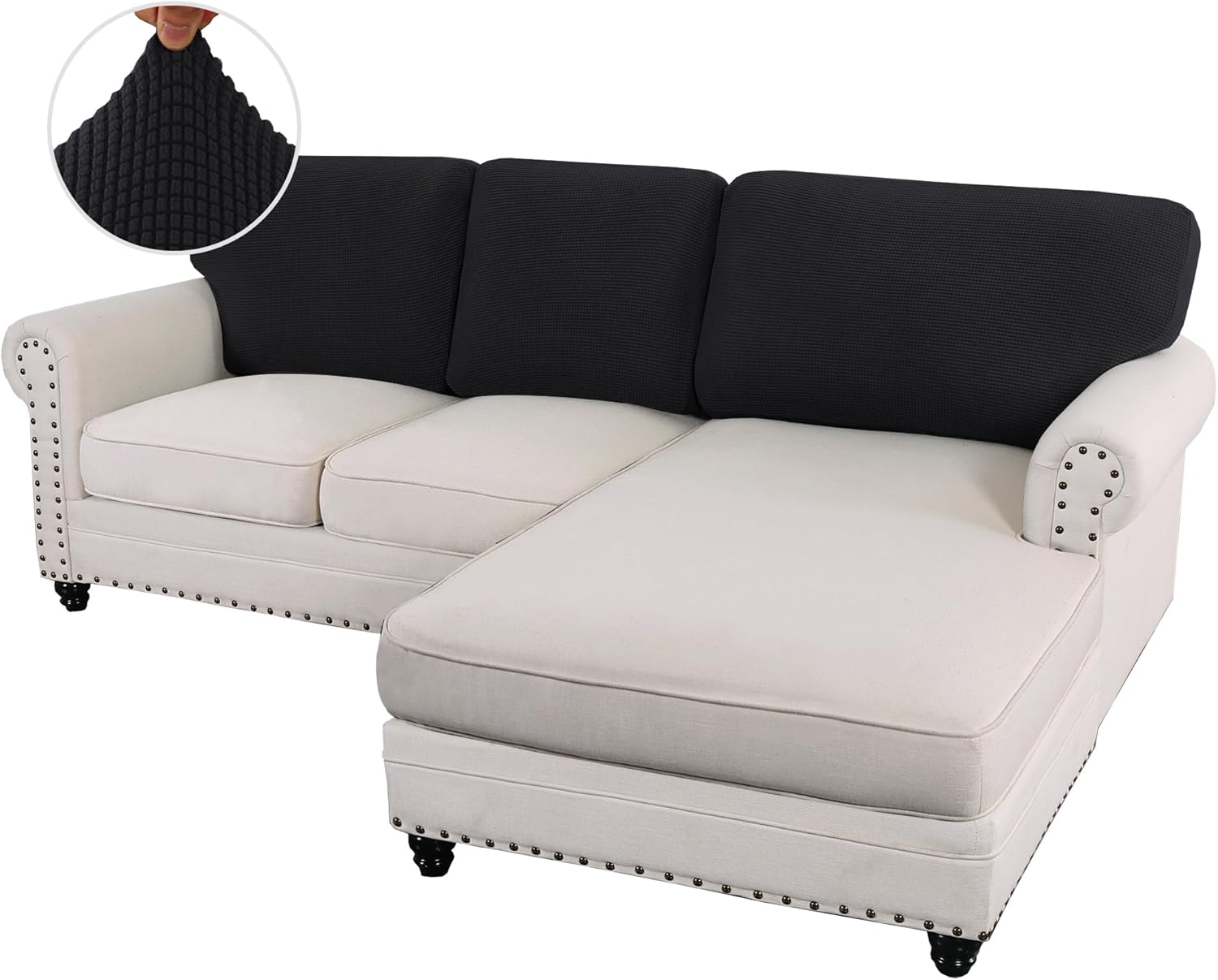 H.VERSAILTEX Backrest Cushion Covers Sectional Couch Back