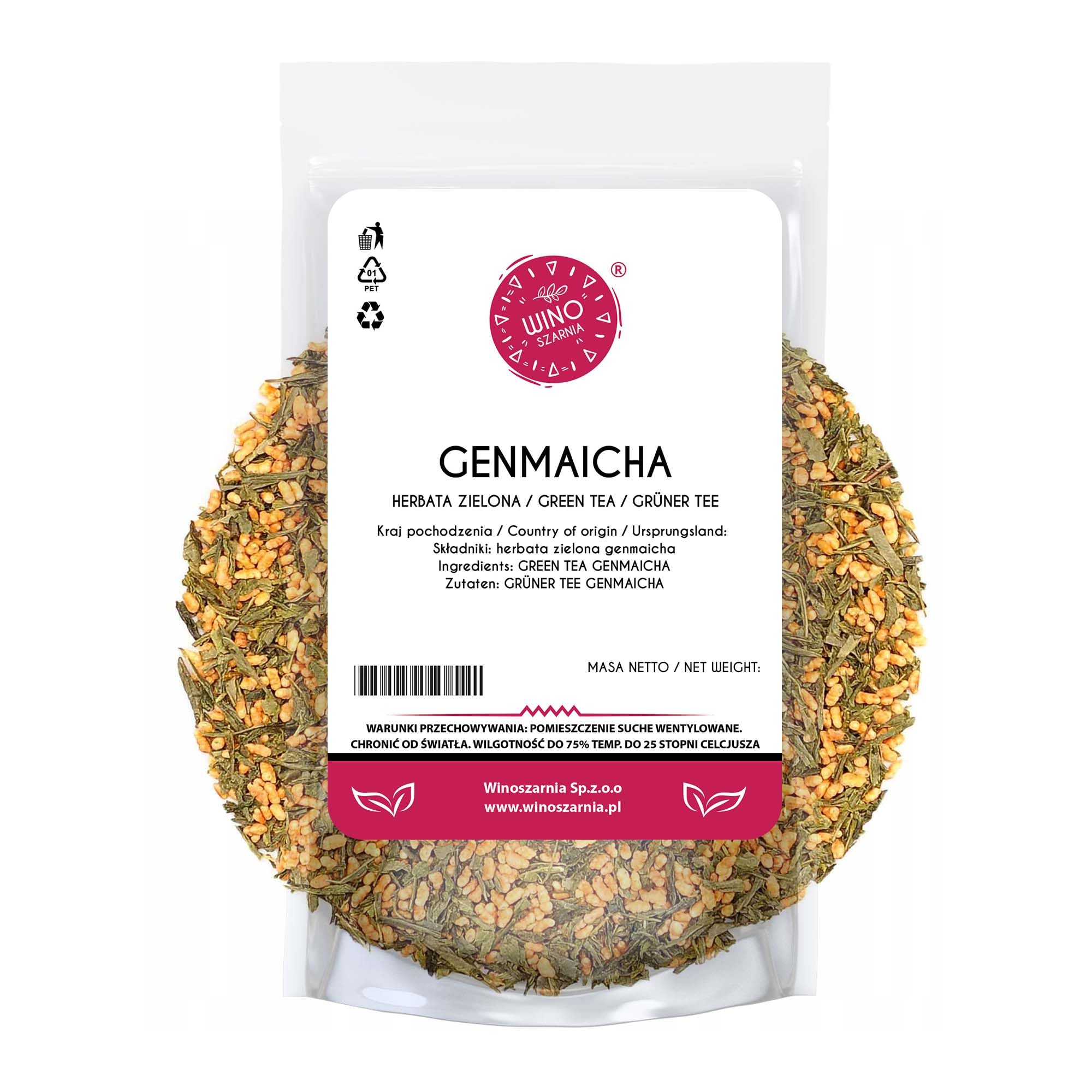 Herbata zielona Genmaicha z Prażonym Ryżem 500g Prażony Ryż