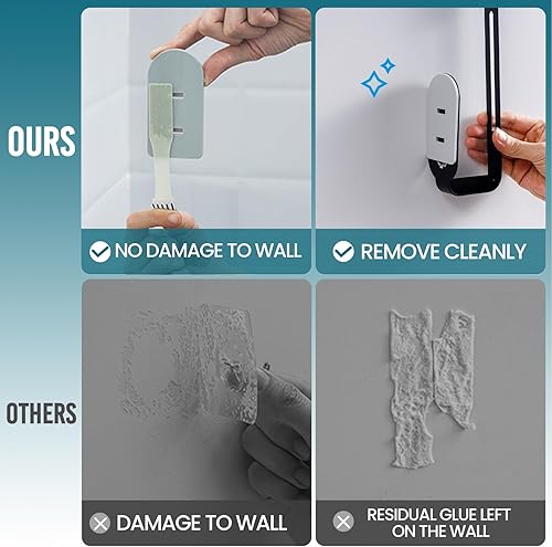 Miniatura 4 de TAILI Soporte de papel higiénico autoadhesivo, soporte para papel higiénico negro mate, soporte de pared, soporte de rollo de acero inoxidable, sin