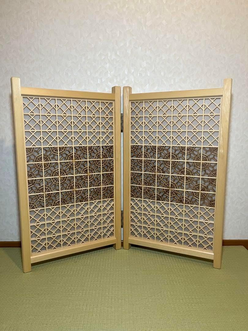 組子 組子細工 衝立 パーテーション 伝統工芸品 ①組子細工 衝立