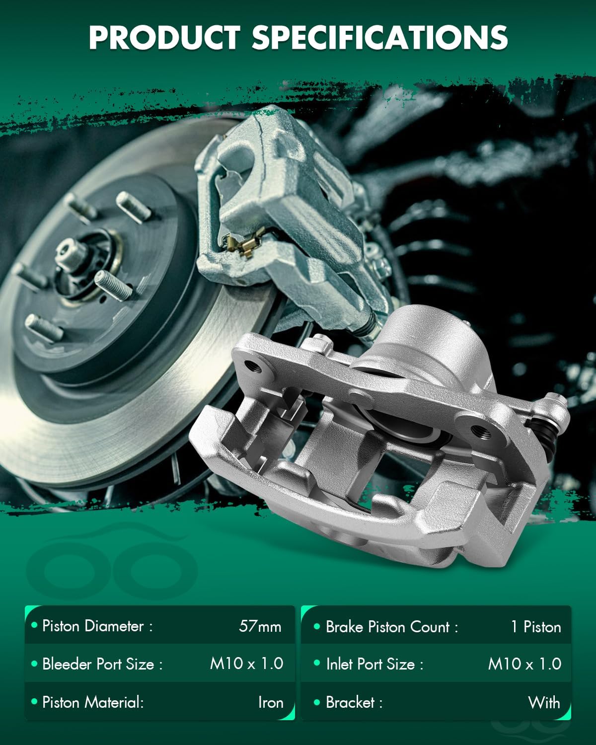 SCITOO Front Brake Calipers With Bracket 19B3468 19B3469 Compatible For Suzuki For SX4 2007-2013