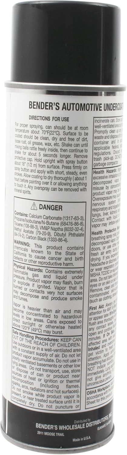 RecPro Trailer Fender Rubberized Undercoating Spray | Prevent Rust | Buildable & Paintable | Automotive | Black (2 Pack)