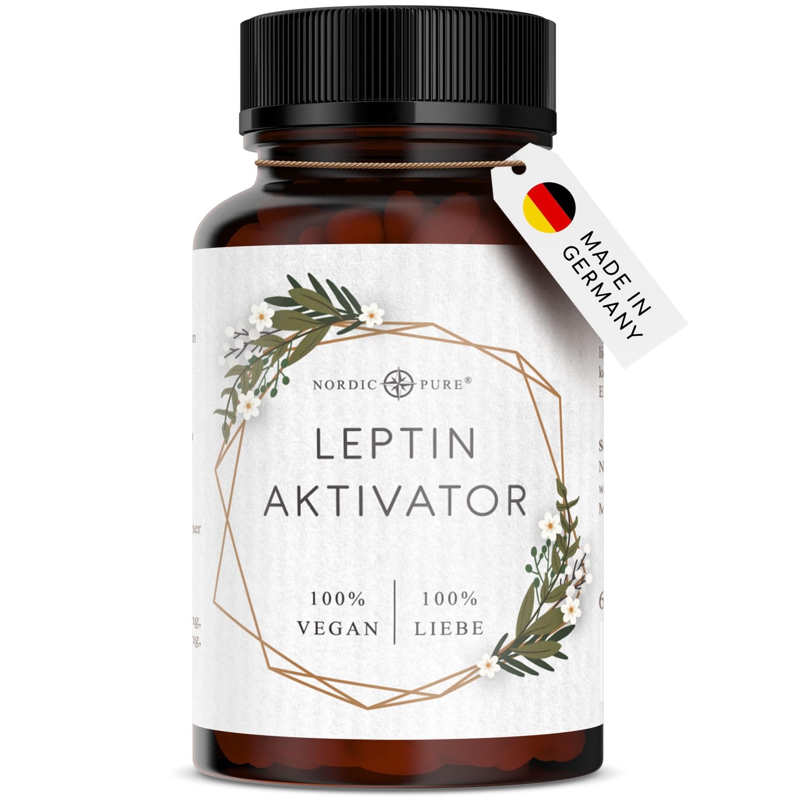 Leptin Aktivator Kapseln hochdosiert für Leptin Kur | Höchste Qualität von Nordic Pure | Leptin Stoffwechsel Kur | Natürliche Unterstützung | 21 Tage Kur mit Leptinonol | Hormonfrei