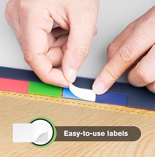 Miniatura 4 de 24 unidades3 juegos de 8 separadores de pestañas para carpeta de 3 anillas, 24 separadores de carpetas de 3 anillos de color transparente con