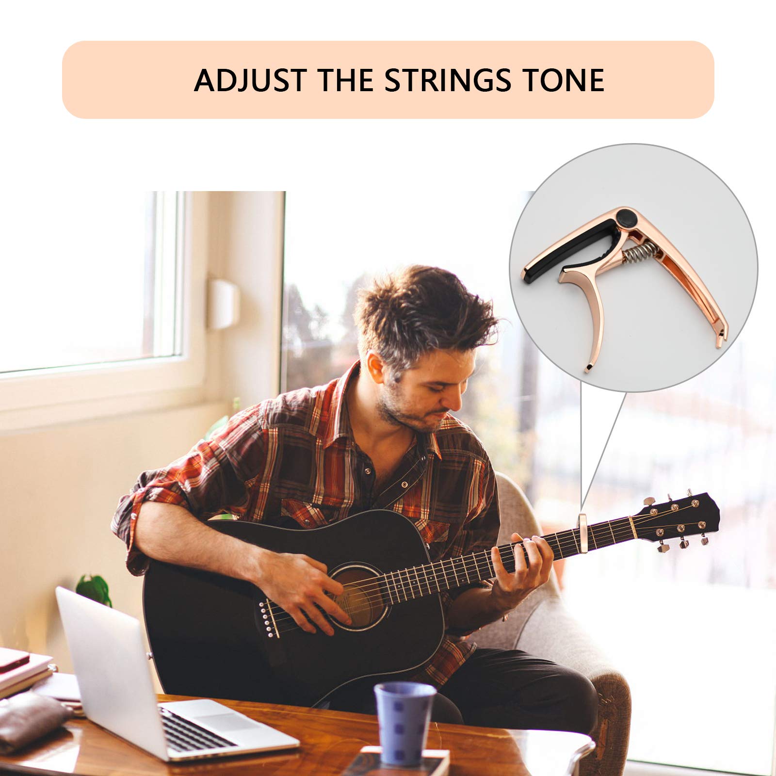 Capodastre Pour Guitare Acoustique Basse Ukulélé Banjo Et Instruments