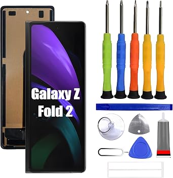 TFT Display Compatible with Samsung Galaxy Z Fold 2 Screen Pantalla Touch Digitizer Replacement [No Fingerprint Support] with Repair Tool kit
