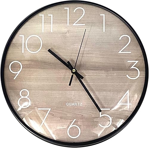 ANDSTAR Reloj de pared de granja de 12 pulgadas, estilo antiguo, rústico, antiguo, decorativo, números arábigos, redondo, vintage, para el hogar,