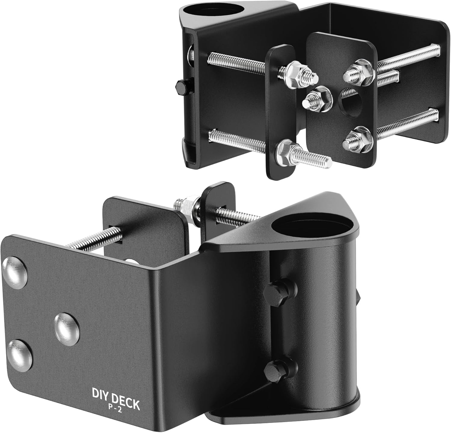 Heavy Duty Stainless Steels Stationary Dock Leg Pipe Holder Dock Post Bracket Floating Dock Pipe Leg Sleeve (Outside Corner Holder)