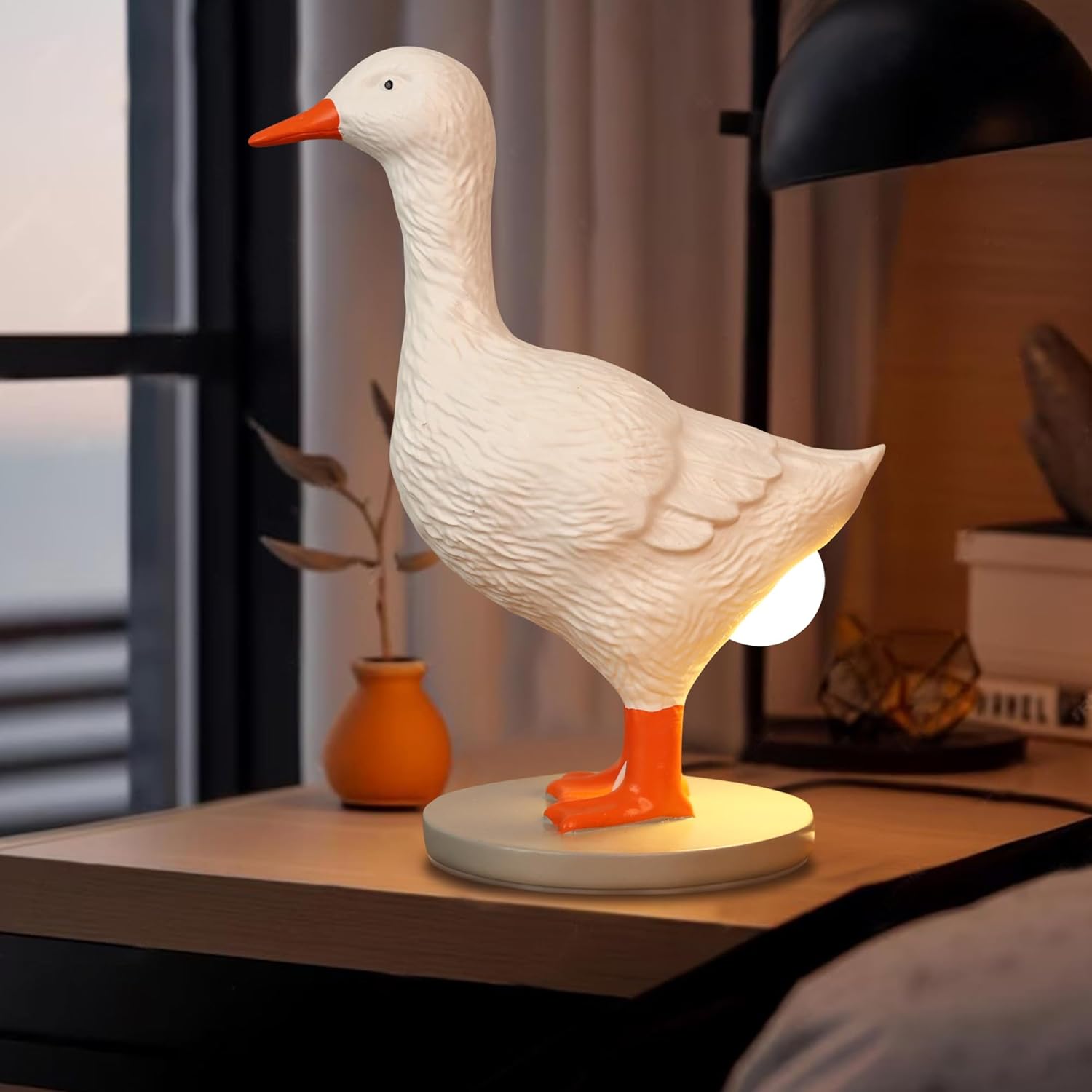 Anywin Duck Egg Lamp,3D Duck Laying Eggs Night Light, Funny LED Lamp,Funny Resin Goose Night Light with USB,Dimmable Warm Lighting,Easter Christmas Birthday Gift for Friends Home Decor