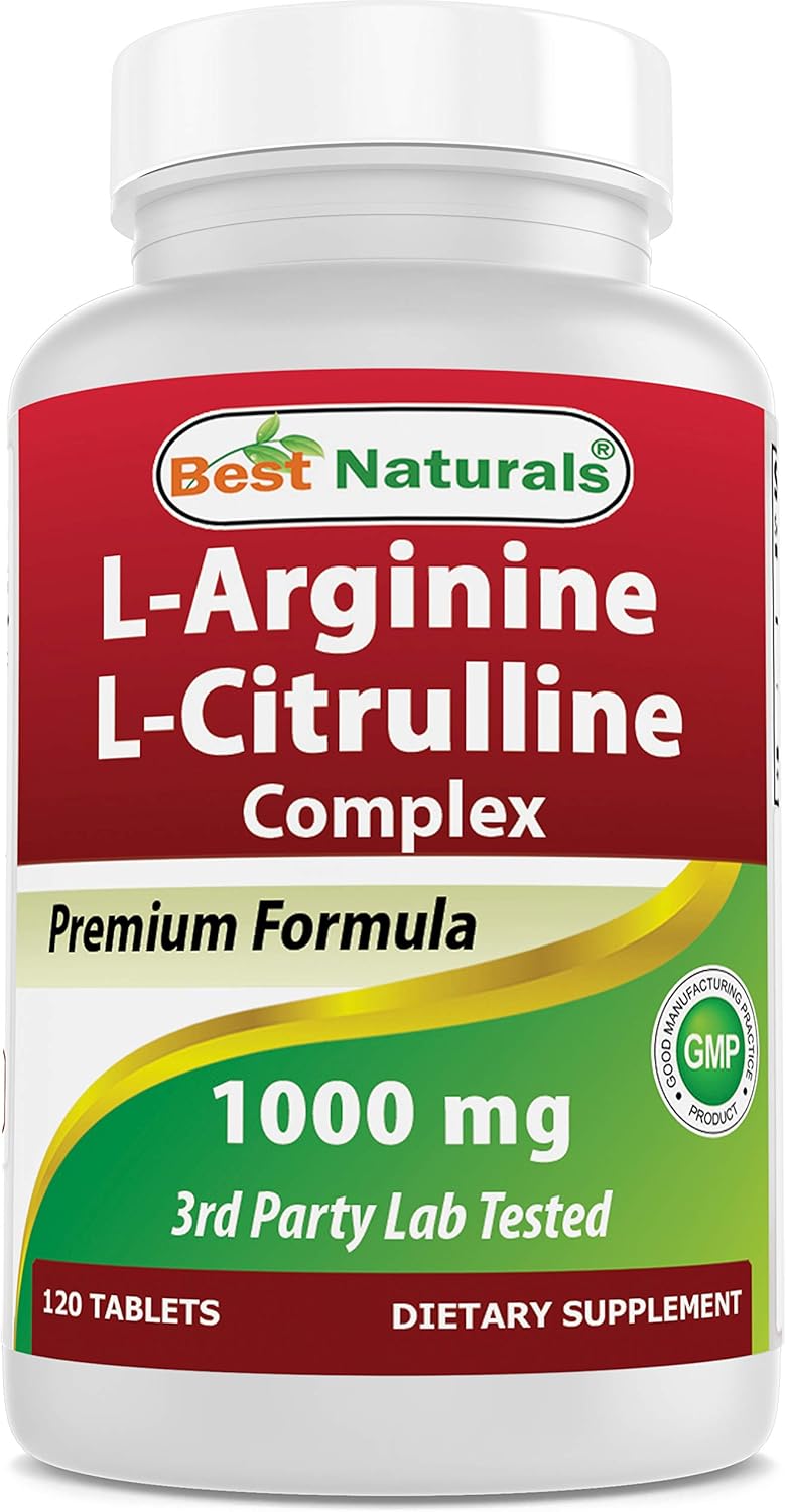 Best Naturals LArginine LCitrulline Complex 1000 mg 120 Tablets (120