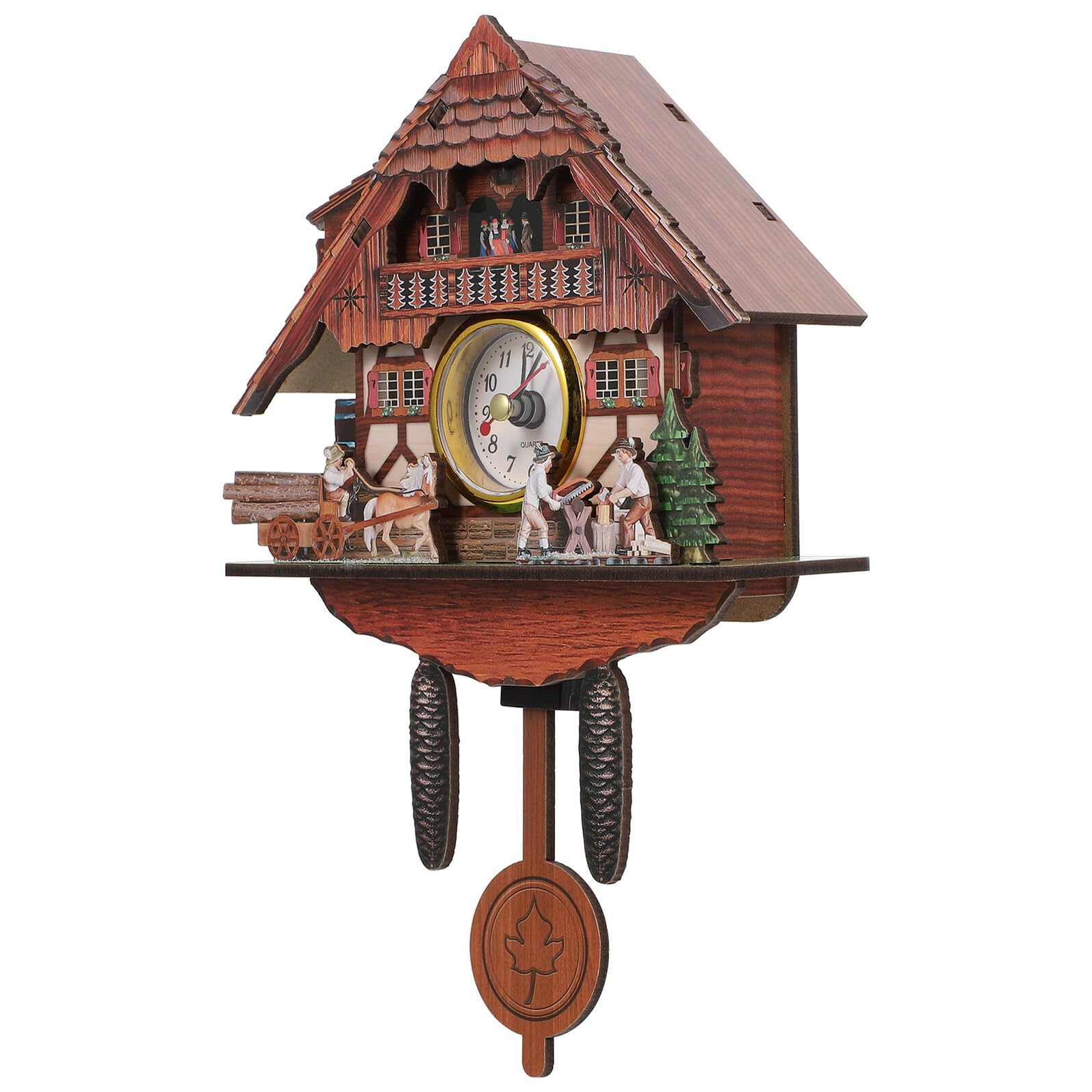 Horloge murale suspendue vintage décorative avec grands chiffres visibles