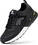 FitVille Men's Walking Shoes Wide Width Diabetic Shoes Hands Free Slip On Sneaker Hook and Loop Strap Running Shoes for Flat Feet Plantar Fasciitis-Rebound Core V7