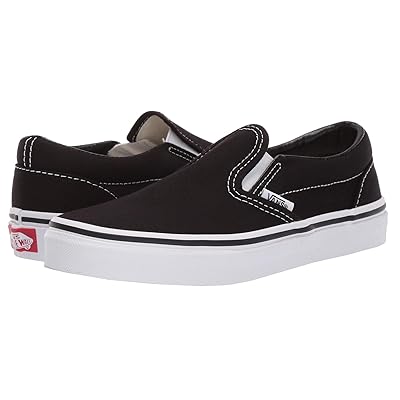 Vans Kids Classic Slip On (Little Kid/Big Kid) Kids Shoes Black/True White