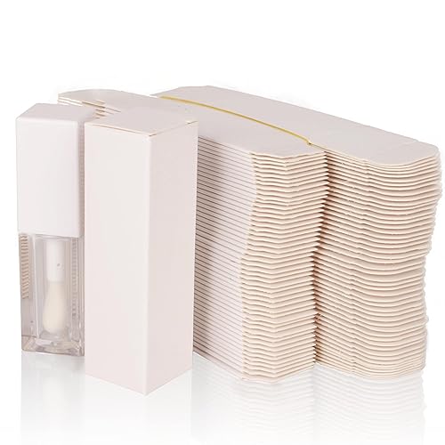 COSIDEA 25 cajas de papel artesanal de 0.984 x 0.984 x 3.386 in para brillo de labios, embalaje de lápiz labial de 350 gms para tubos de brillo de