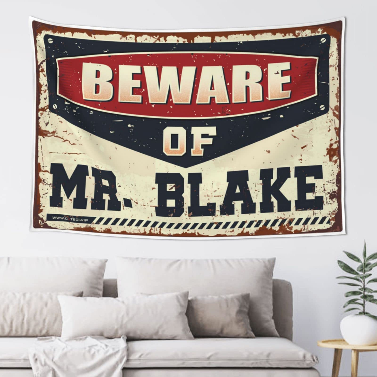 Stuff for Your Room Beware of Mr. Blake Tapestry Room Stuff Bar Decor for Home ( Size : 100X150CM )