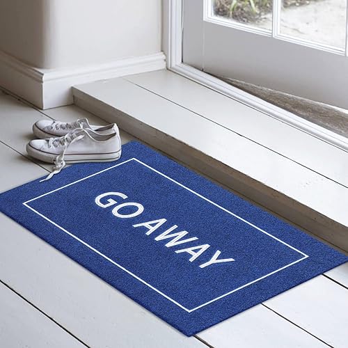 Miniatura 34 de JJUUYOU Tapete para puerta delantera, entrada exterior, duradero, tapete de bienvenida para interiores y exteriores, antideslizante, divertido