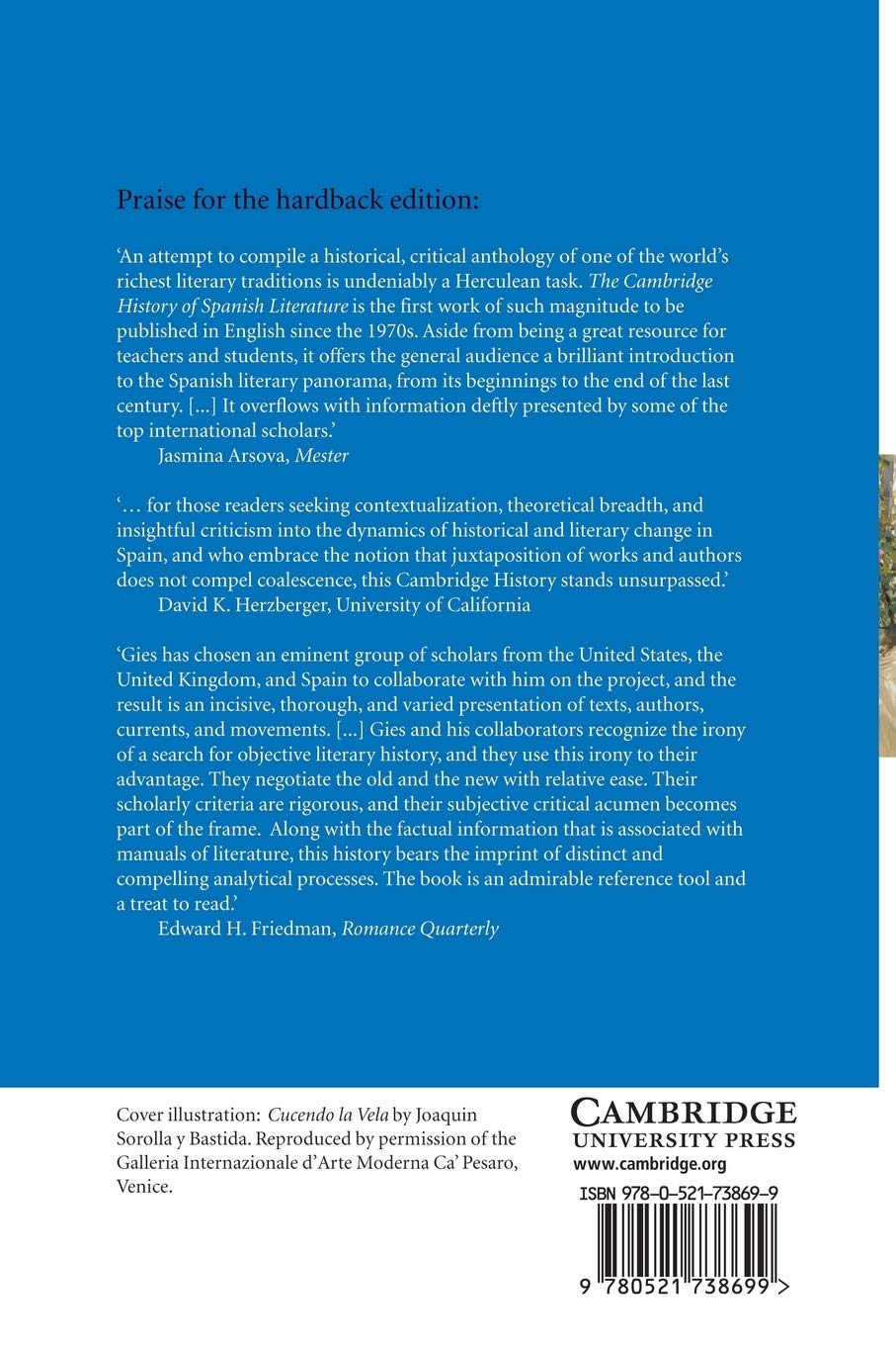 The Cambridge History of Spanish Literature