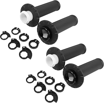 2pcs Lock-on Grips 7/8Handlebar Handle for Motorcycle, Black Half Waffle Lock On Grips KLX300/300R, CRF250F/300L, YZ250F/450F, DRZ400, TW200, YFZ450, SXF, EXC, WR, KXF, RM, RMZ, TC, TE, MX/Enduro