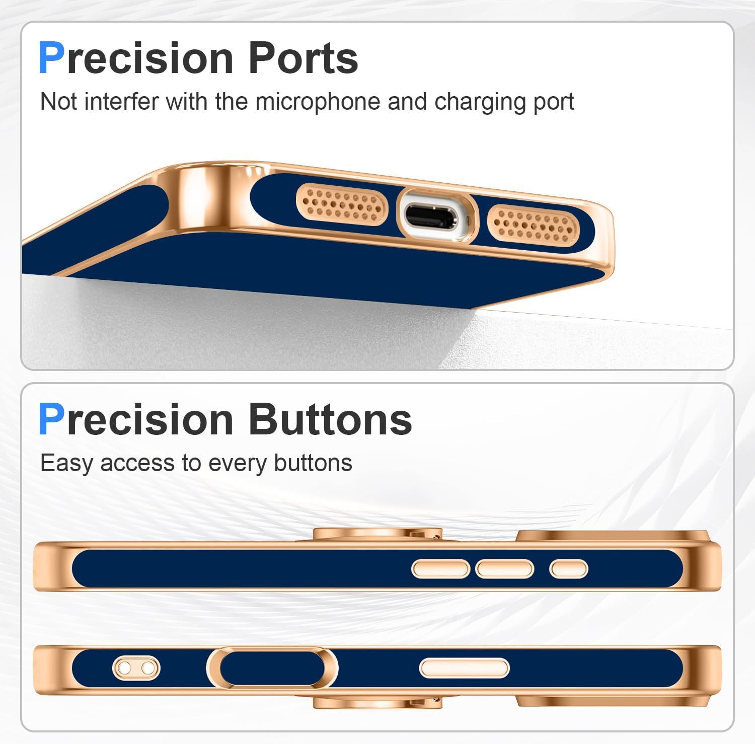 Tnarru Designed for iPhone 17 Pro Max Case with Ring Stand, 360° Rotatable Holder Support Magnetic Car Mount Soft TPU Plating with Full-Covered Lens Protection Phone Case for iPhone 17 Pro Max Blue - Image 7