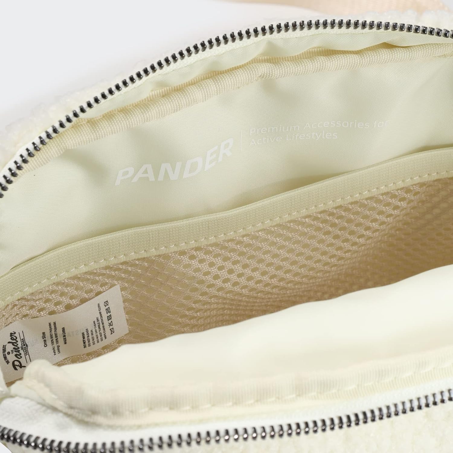 Pander Large 2L Fanny pack Everywhere Fleece Belt Bag for Women and Men with Adjustable strap Belt. (Floral White) - Image 7