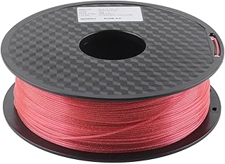 Ouitble Filamento de impresora 3D de seda PLA rosa brillante de 1.75 mm, consumible de impresión para impresión 3D, 30-70 mm/s, compatible con la mayoría de impresoras 3D, rollo de 1 kg