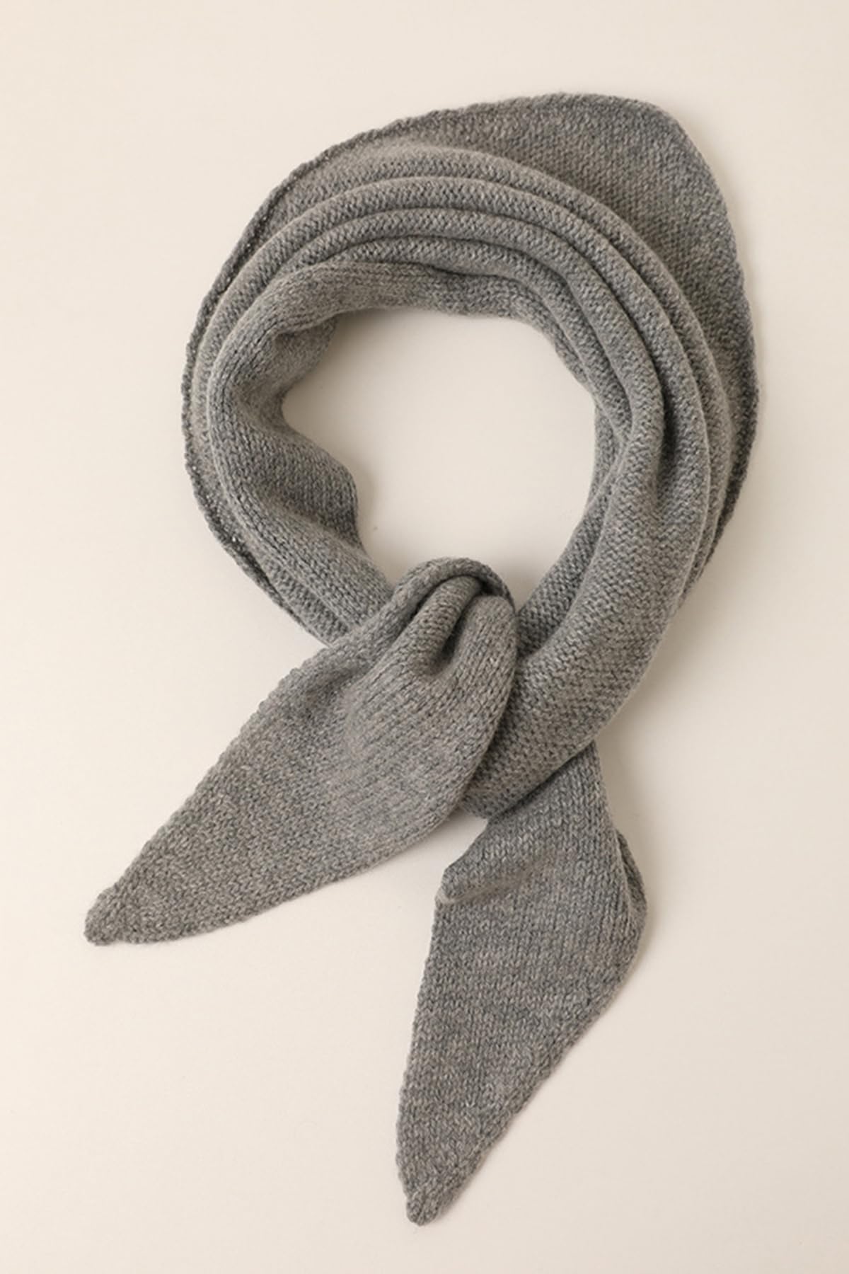 YUONNY Mujer Bufanda Triangular Suave, Triángulo Chales de Punto Pequeño Versátil y Cálido para Otoño Invierno, Color Sólido Mantón, Moda Calentador de Cuello de Punto, 30% Cachemira y 70% Lana