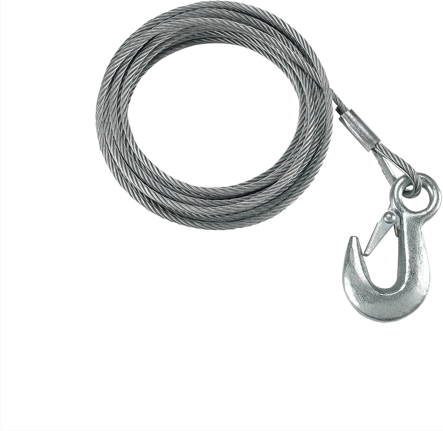 Fulton WC325 0100 Galvanized Steel Boat Winch Cable with Hook, 3/16 Inch x 25 Foot, 4,200 lbs. Breaking Strength