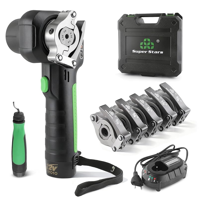 Kit de Flangeamento Elétrico sem Fio Super Stars ST-E800 para Tubos de Cobre e Alumínio, 45°