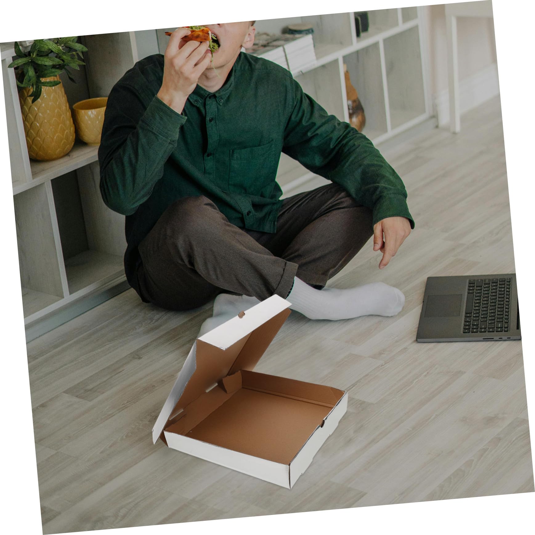 Toyvian 10pezzi Scatola per Pizza in Cartone Ondulato Scatole per Pizza da Asporto Contenitori da Ristorante Scatole per Spesse Contenitori in Cartone Ondulato