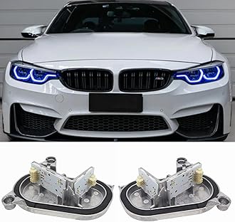 Yellow DRL Modules For 2018-2020 B-MW F80 M3 F32 F82 M4 F36 LCI 425d 430d 430dX 430i 430iX 435dX 440i 440iX Adaptive Headlight, Angel Eye, 63117493229, 63117493230 (Blue)