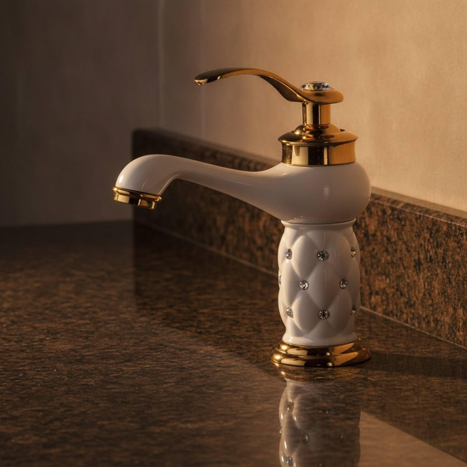 Ronyme Rubinetto con Elegante Miscelatore Monocomando Ottone Massiccio Rubinetteria per Lavabo, Bagno, style to 3, color to 3